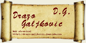Dražo Galjković vizit kartica